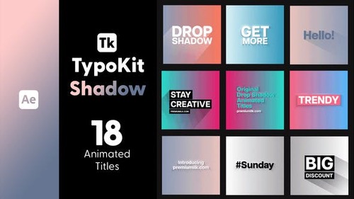 Typo Kit Shadow Titles for After Effects 44564873 [Videohive]