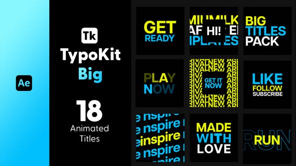 Typo Kit Big Titles for After Effects 44564946 [Videohive]