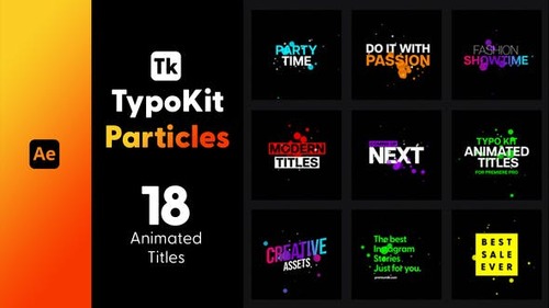 Typo Kit Particles Titles for After Effects 44565286 [Videohive]