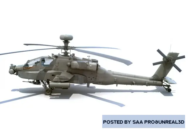 Aircraft Boeing AH-64D Apache Longbow Helicopter with Cockpit » AVAXGFX