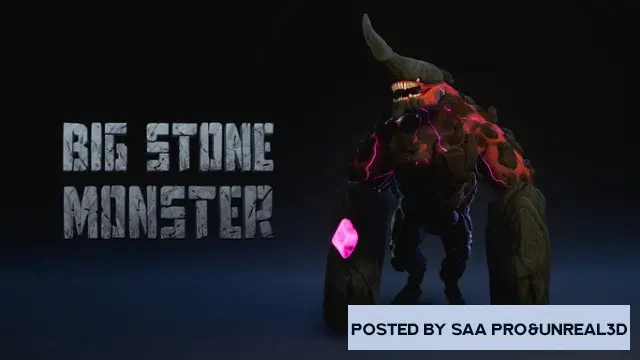 Unreal Engine Characters Big Stone Monster v5.1-5.0