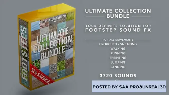 Unreal Engine Sound Music Footsteps Sound FX - Ultimate Collection Bundle v5.1