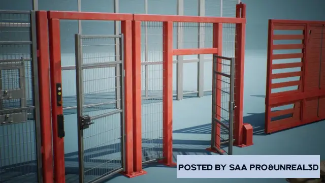 Unreal Engine Props Industrial VOL.2 - Security Fences and Barriers v5.1