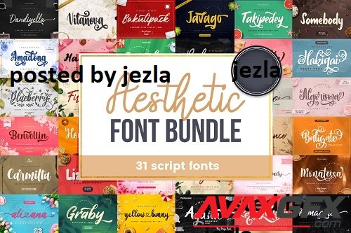 Aesthetic Font Bundle - 31 Premium Fonts