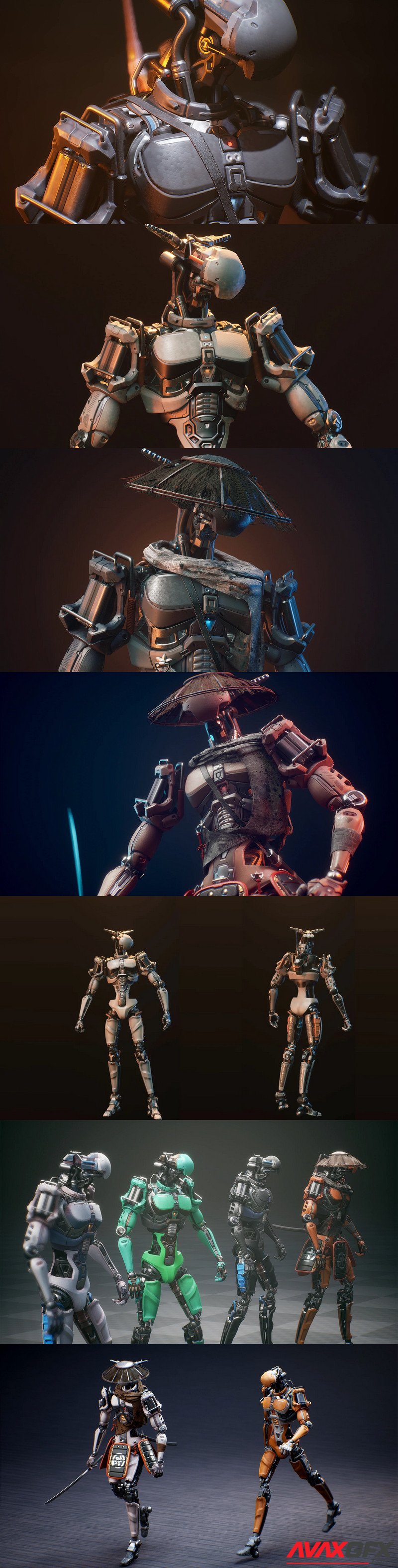 Sci-Fi Samurai Robot