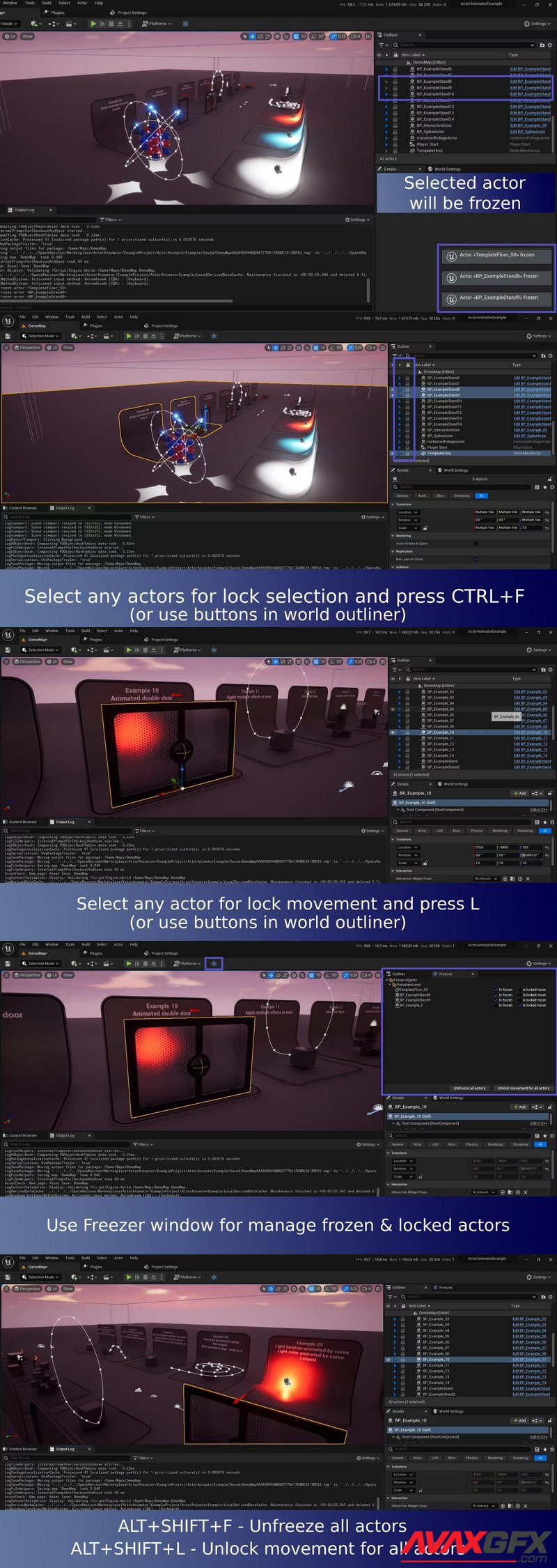 Freezer - Lock Selection in Editor