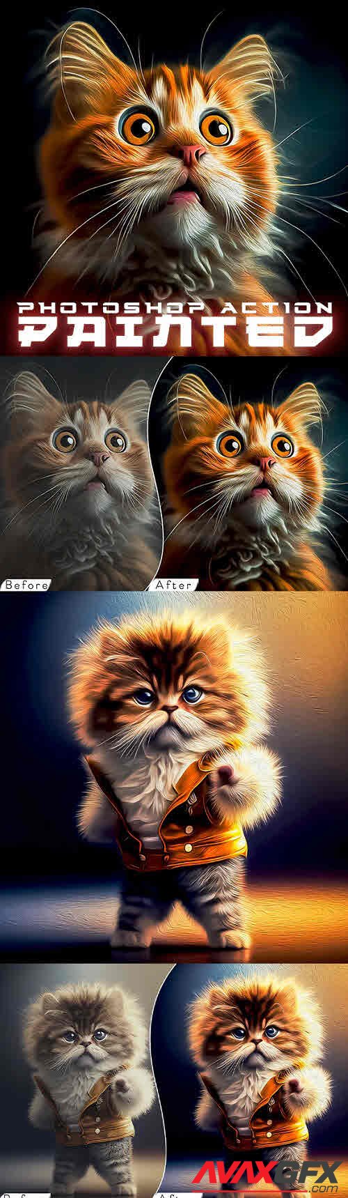 PRO Painted Painting Photoshop Action - 44534405