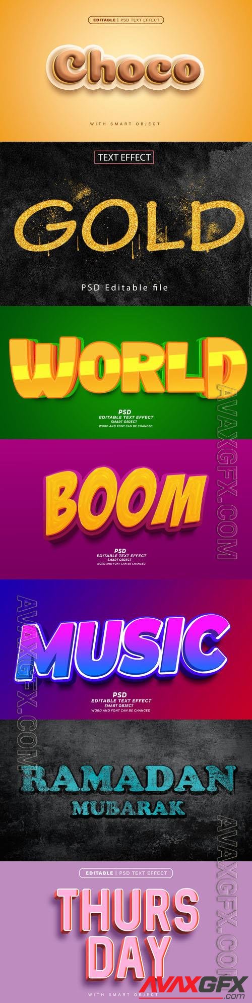 Psd style text effect editable set vol 405