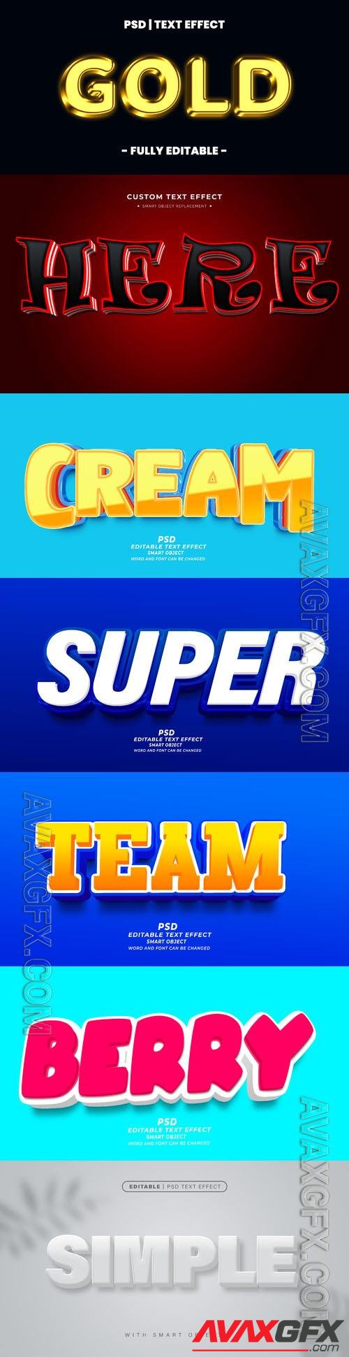 Psd style text effect editable set vol 403