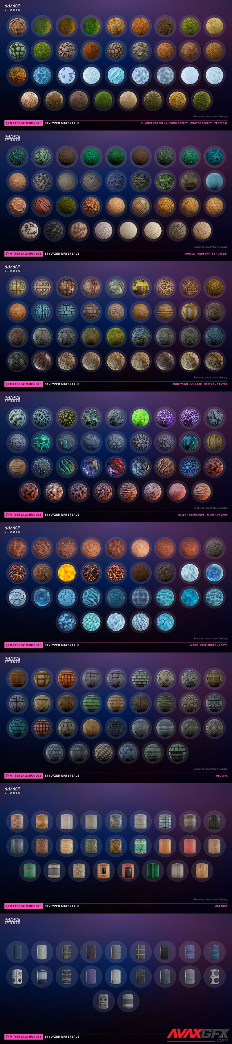 Stylized 250 Materials Bundle