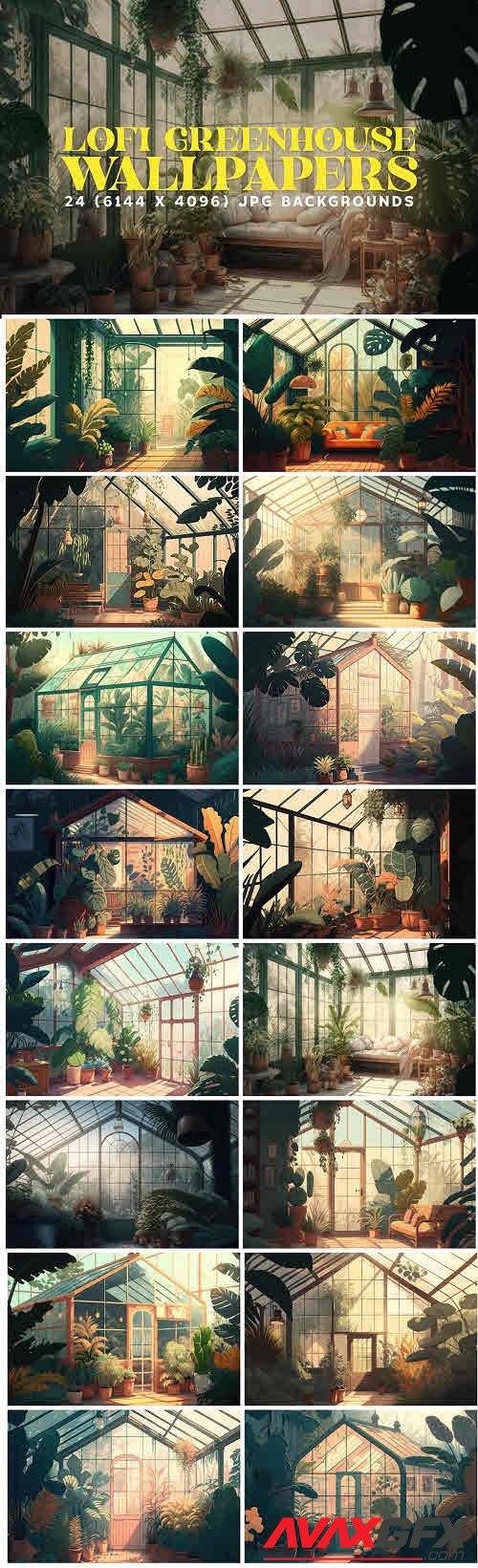 24 Cozy Lofi Greenhouse Backgrounds - 13438724