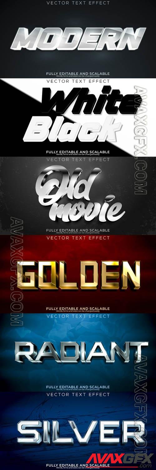 Vector 3d text editable, text effect font vol 168