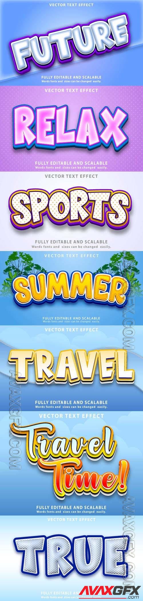 Vector 3d text editable, text effect font vol 166