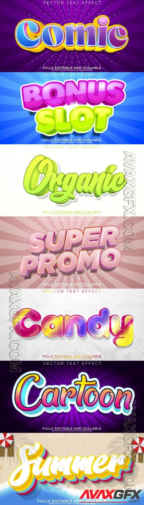 Vector 3d text editable, text effect font vol 165