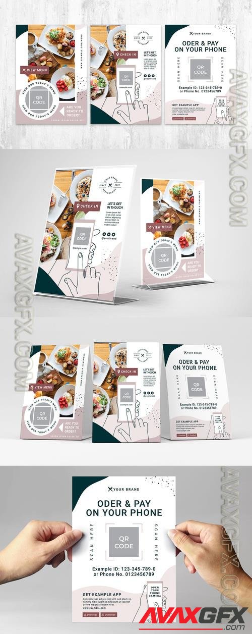 Cafe Restaurant Flyer With QR Code Placeholder 421059445 [Adobestock]