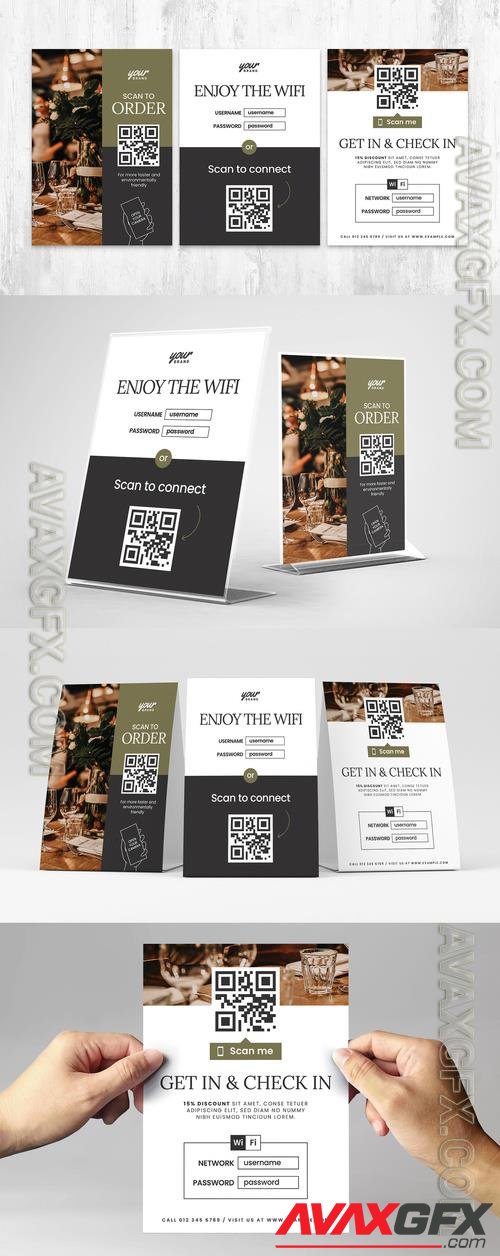 QR Code Scan Layout to Order Menu and Access Wifi 417493009 [Adobestock]
