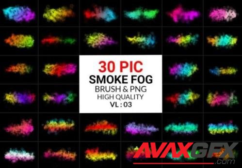 Colorful Smoke Fog Brush & Png - 6293696