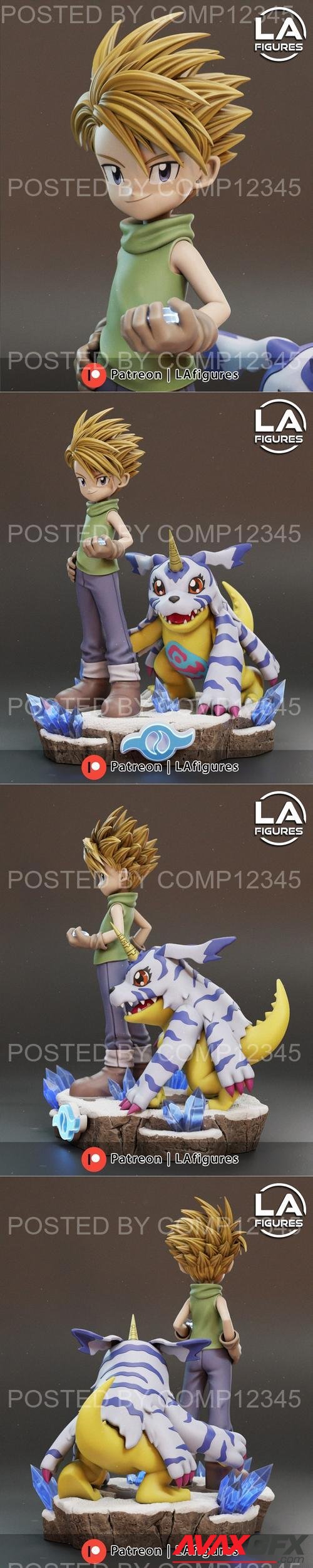 Matt and Gabumon - Digimon 3D Print