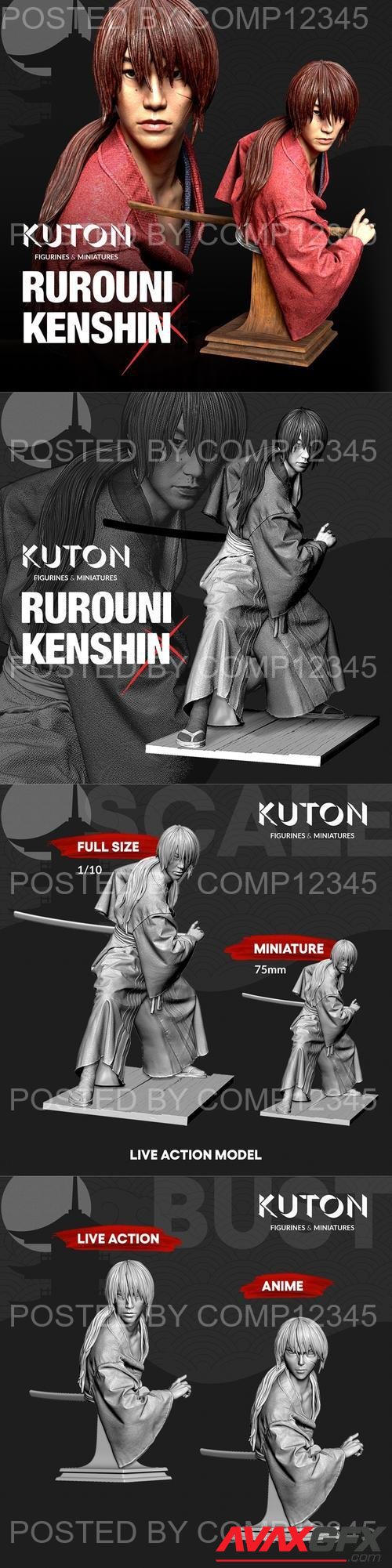 KUTON - Kenshin Himura 3D Print