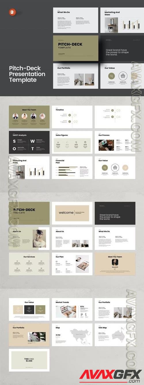 Pitch Deck PowerPoint Presentation Template [PPTX]