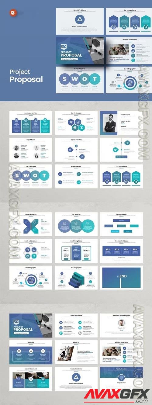 Project Proposal PowerPoint Presentation Template [PPTX]