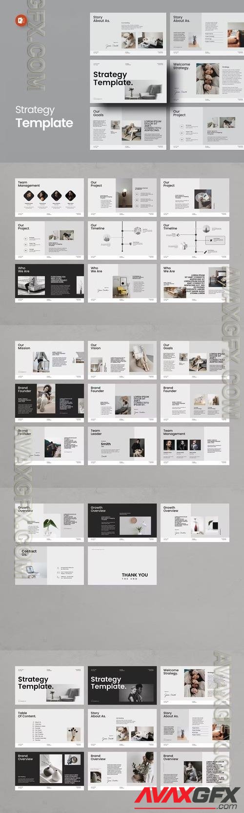 Business Strategy PowerPoint Presentation Template [PPTX]