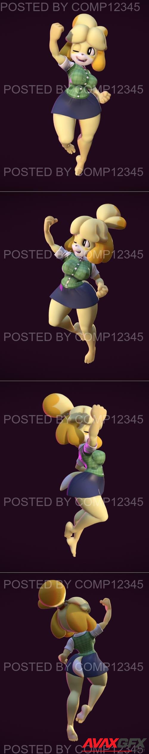 Isabelle From Animal Crossing 3D Print