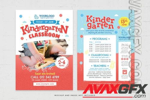 PSD kindergarten nursery and childcare flyer template