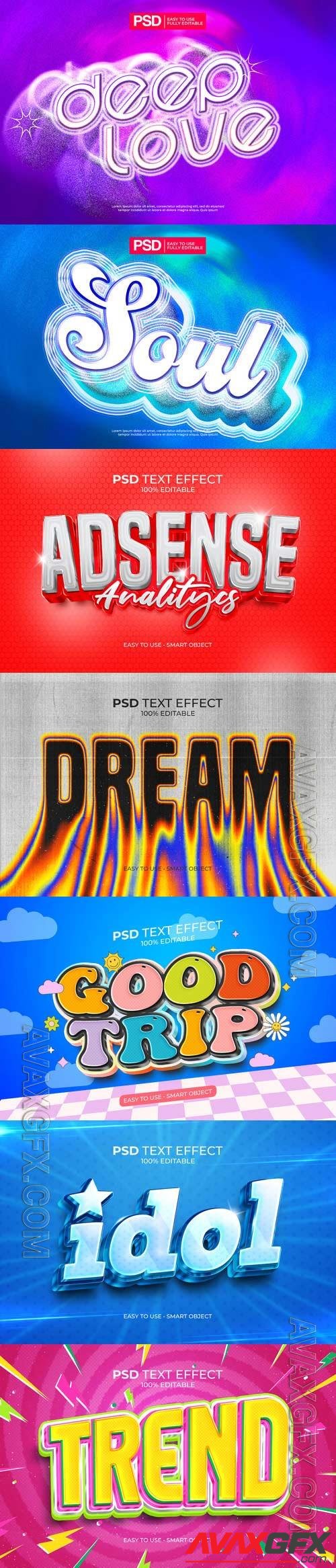 Psd style text effect editable set vol 414