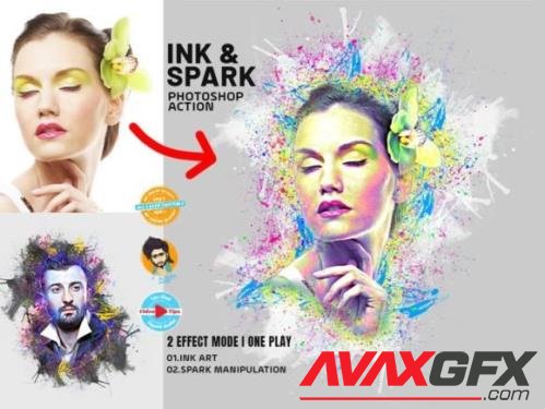 Ink Photo Effect Photoshop Action - 6871623