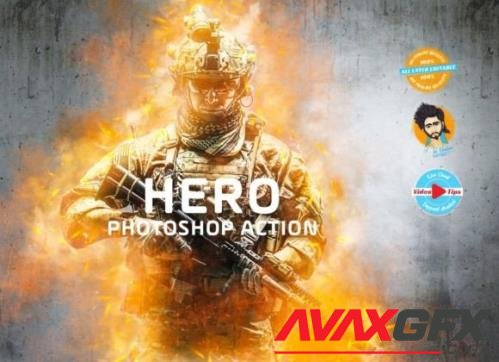 Fire Photo Effect Photoshop Action - 7085644