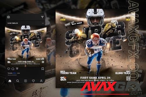 Football Flyer Template HJBGWDS