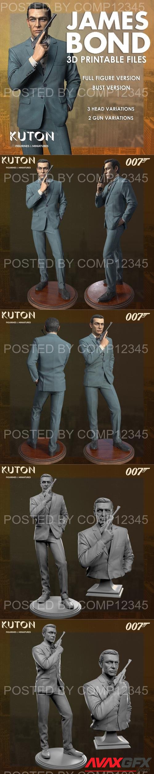 KUTON - Sean Connery 007 3D Print