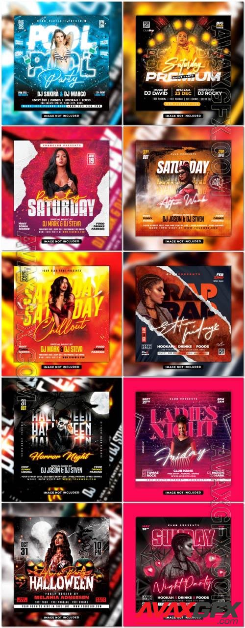 Flyer social media post, psd banner set vol 251