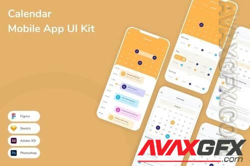 Calendar Mobile App UI Kit KWLBH8F