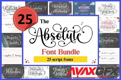 Absolute Font Collection - 25 Premium Fonts