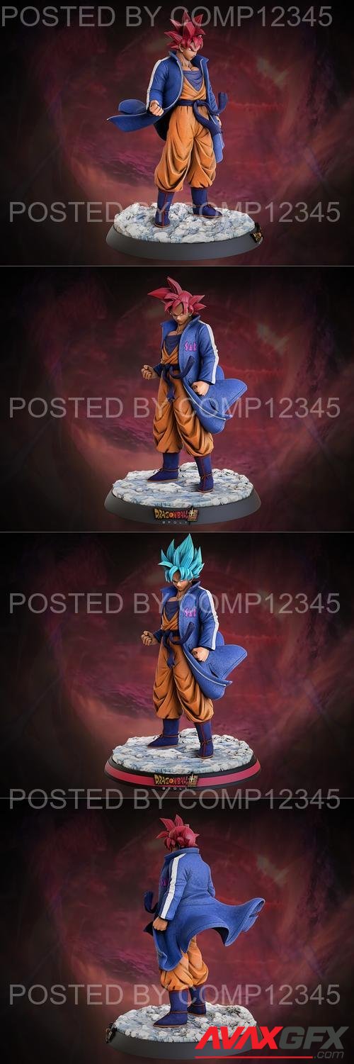 Son Goku Super Saiyan God 3D Print