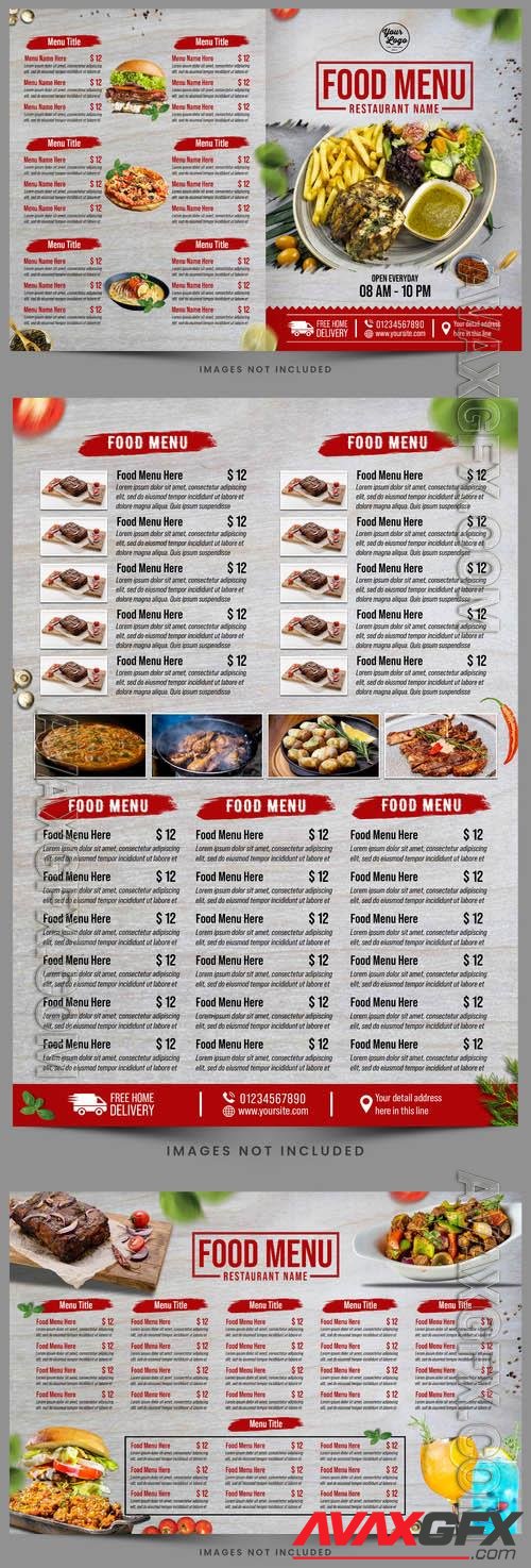 Restaurant food menu psd flyer template
