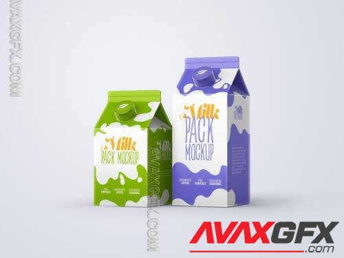 Milk Carton Box Mockups 392947556 [Adobestock]