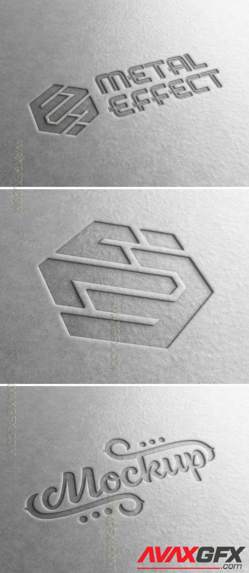 3D Logo on Reflective Metal Brushed Texture Mockup 388082418 [Adobestock]