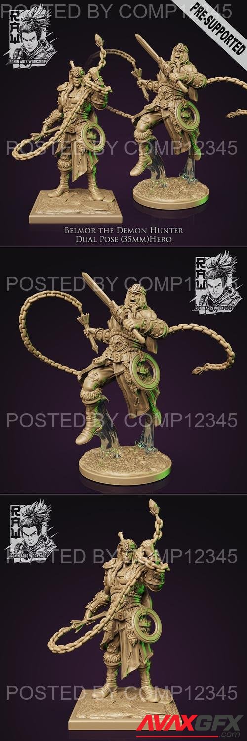 Belmor The Demon Hunter - Idle and Action Pose 3D Print