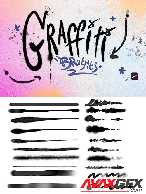 10 Graffiti Brushes Procreate - 13486986