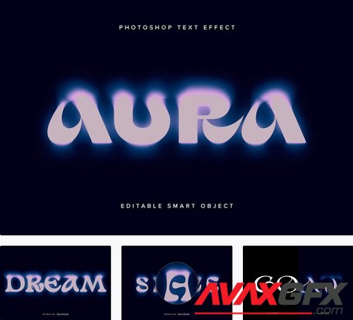 Blurred Aura PSD Text Effect - F7XKNT9