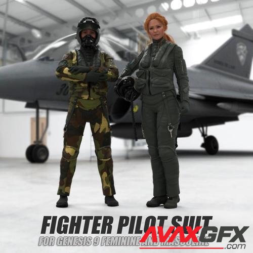 Fighter Pilot Suit for Genesis 9 Feminine & Masculin