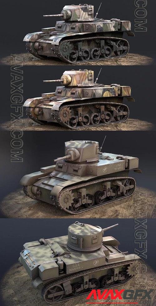 M3 Stuart - 3d model