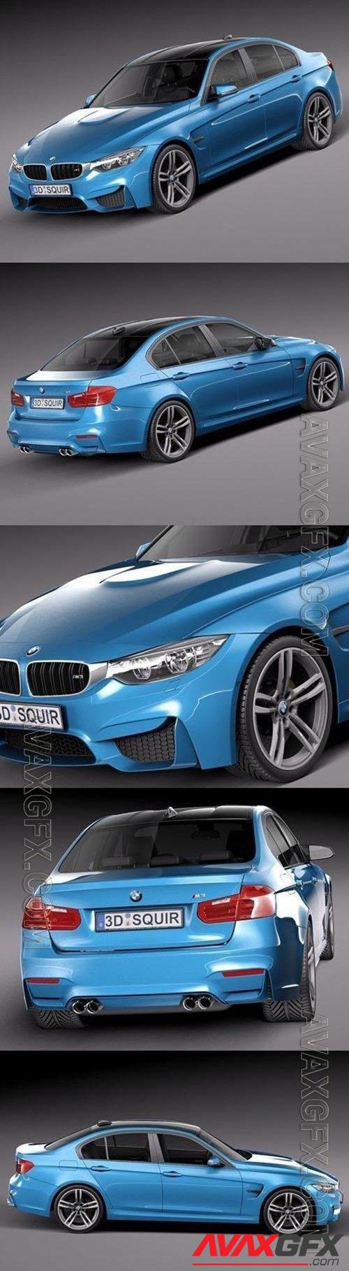 BMW M3 F30 Sedan 2015 - 3d model