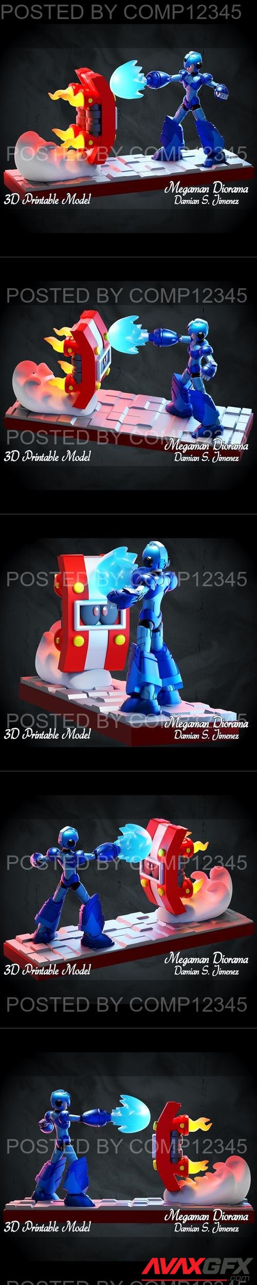 Megaman Diorama 3D Print