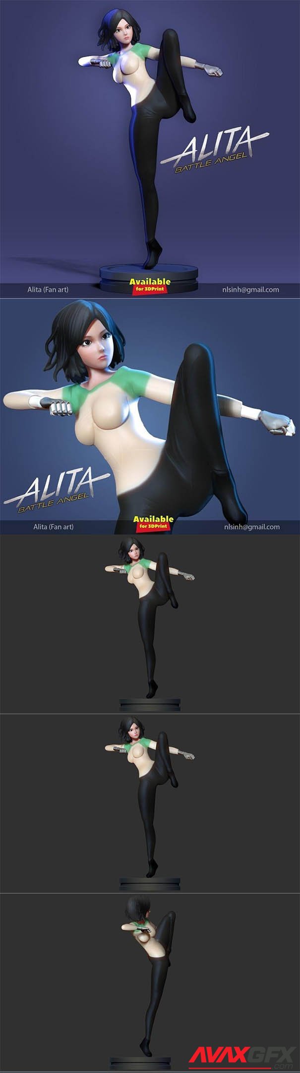 Alita Battle Angel 3D Print