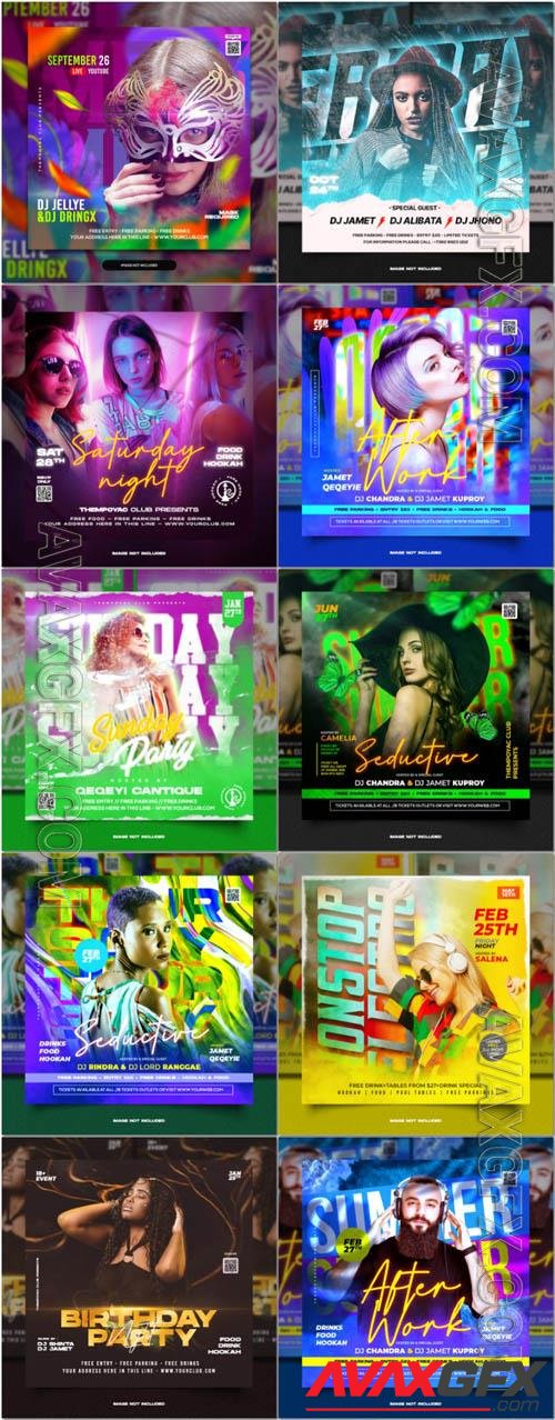 Flyer social media post, psd banner set vol 273