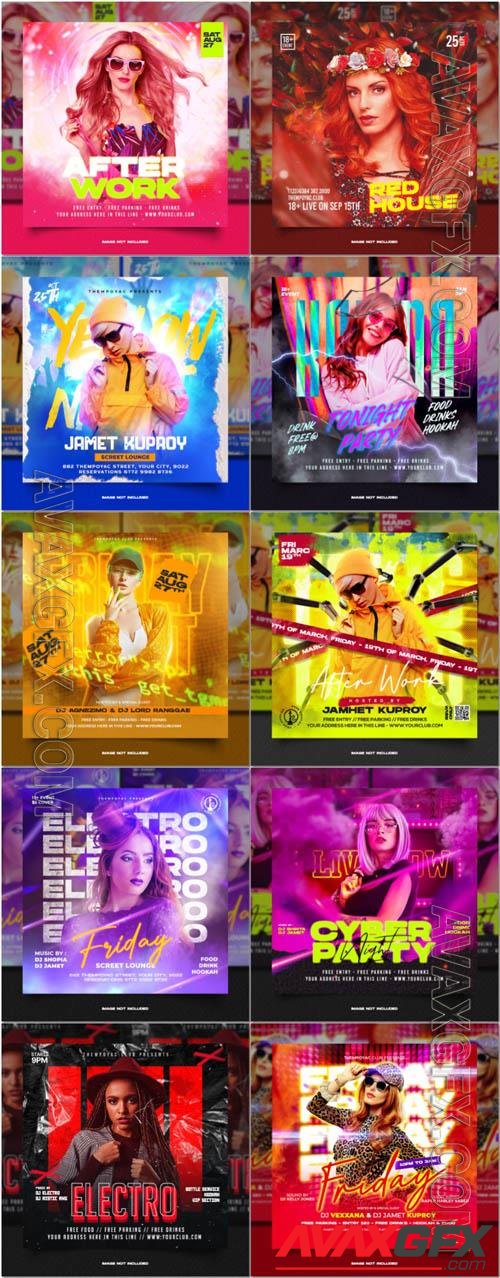 Flyer social media post, psd banner set vol 271